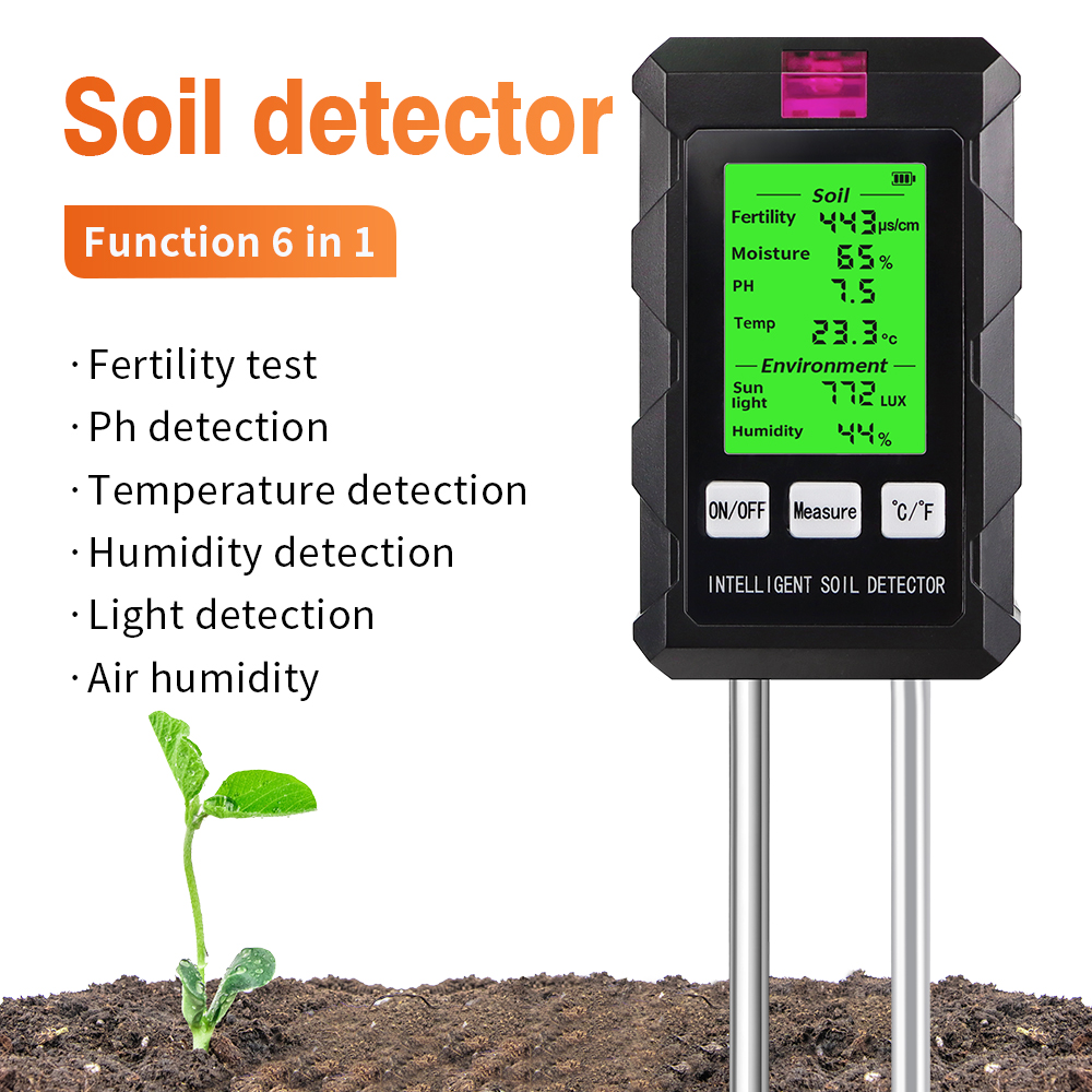 Ph Meter Digital Water Tester - Tester kondisi tanah Digital 6 in