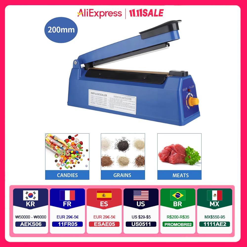 Plastic Bag Impulse Heat Sealer - Mesin penyegel panas Manual, mesin penyegel