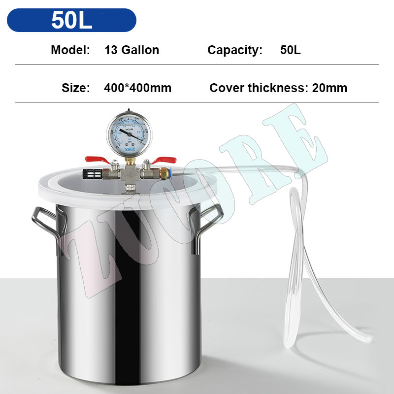 Vacuum Chamber Kit With Pump - Ruang Vakum Baja Tahan Karat 2/3/6/13