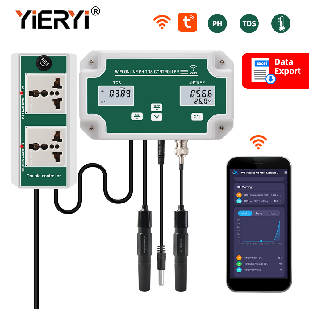 Ph Meter Digital Water Tester - Yieryi Baru WIFI Akuarium Pintar PH