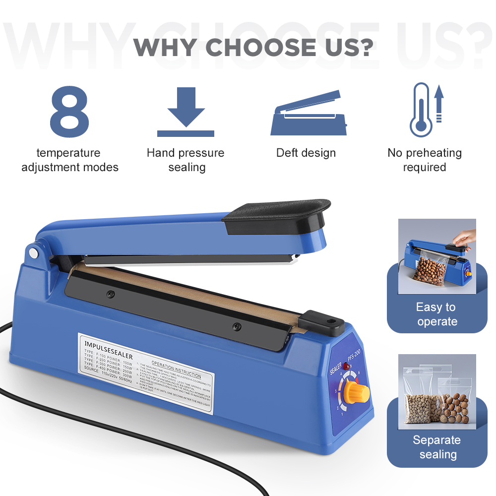 Mesin penyegel panas Manual, m - Plastic Bag Impulse Heat Sealer ulasan dan harga