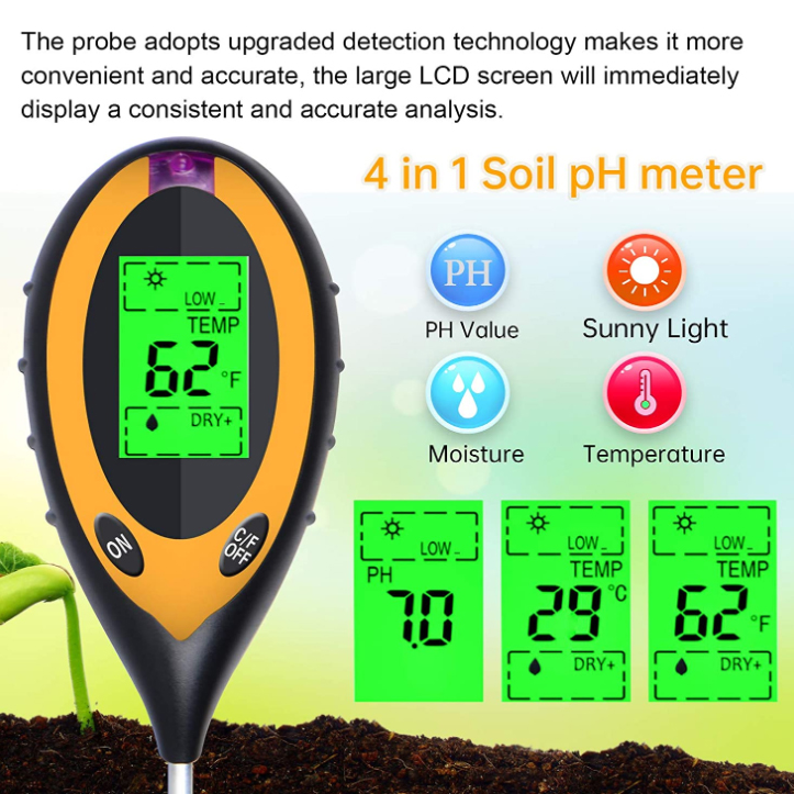 Alat Uji Tanah 4 in 1 PH, Suhu - Ph Meter Digital Water Tester ulasan dan harga