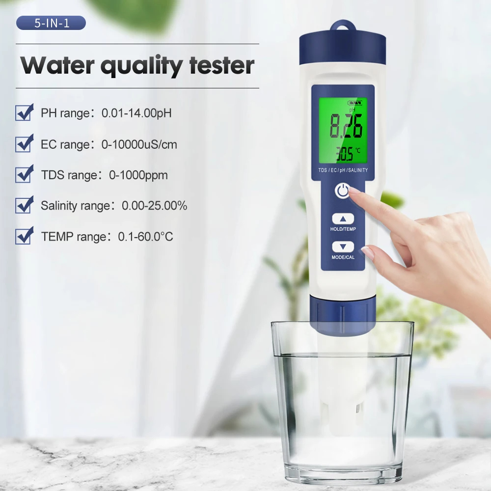 Pengukur PH TDS EC Digital 5 I - Ph Meter Digital Water Tester ulasan dan harga
