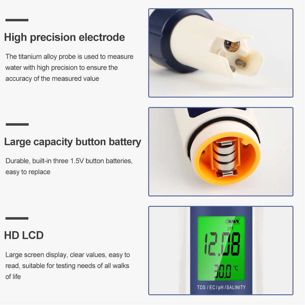 Pengukur PH TDS EC Digital 5 I - Ph Meter Digital Water Tester ulasan dan harga