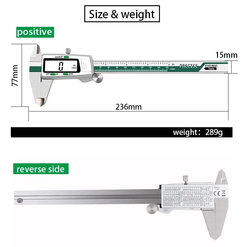 ET50 Caliper baja tahan karat  - Digital Caliper 150Mm Stainless Steel ulasan dan harga