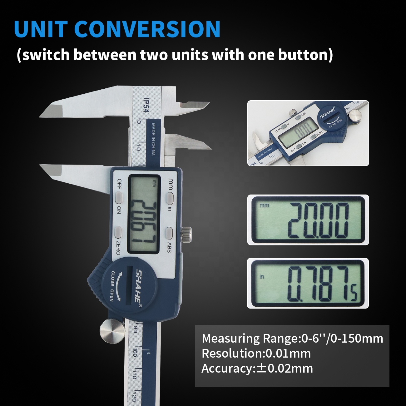 Kaliper Vernier Digital IP54 0 - Digital Caliper 150Mm Stainless Steel ulasan dan harga