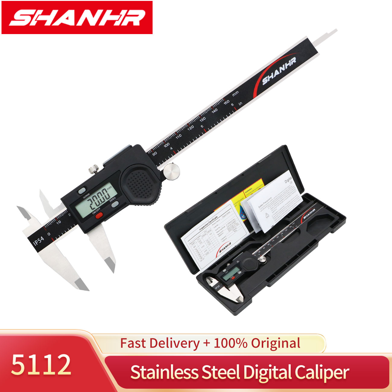 SHANHR Kaliper Vernier Elektro - Digital Caliper 150Mm Stainless Steel ulasan dan harga