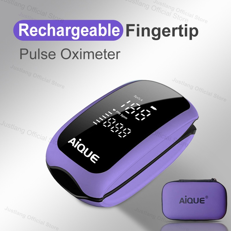 AiQUE Ungu Oksimeter Isi Ulang - Pulse Oximeter Fingertip Rechargeable ulasan dan harga