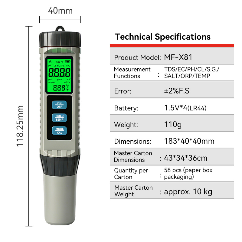 MF-X81 Alat Uji Kualitas Air P - Ph Meter Digital Water Tester ulasan dan harga